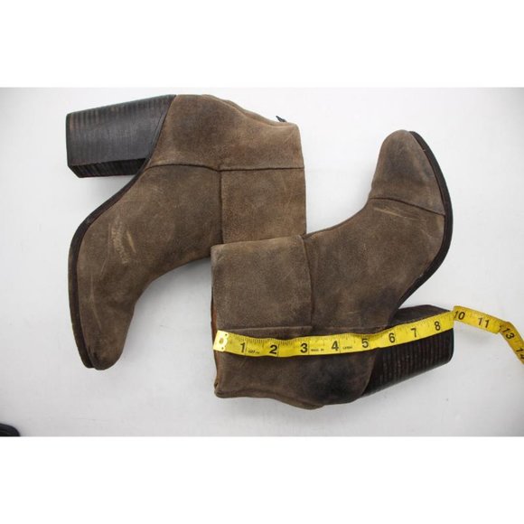 Rag & Bone Boots Newbury Women's 40 / 10 Bootie Distressed Brown Suede Heel - Picture 6 of 10